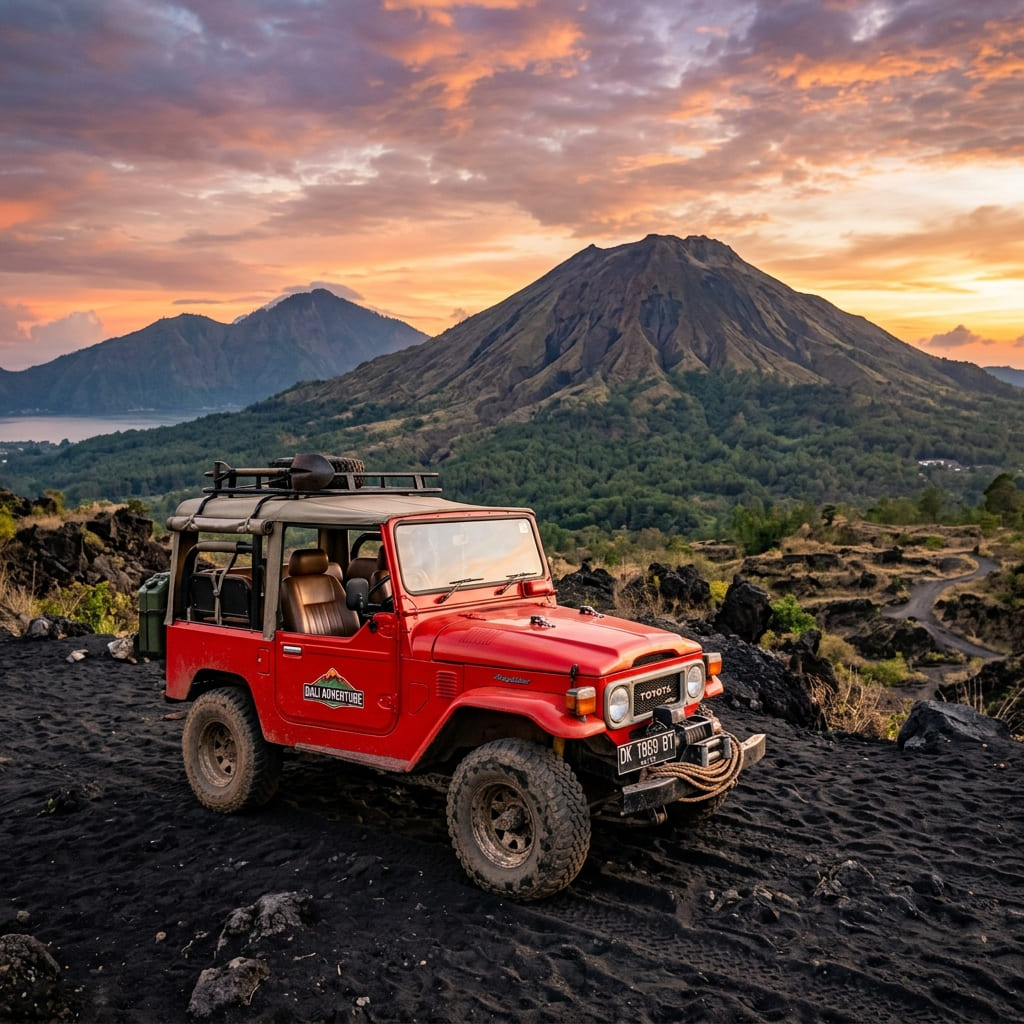 Sewa Jeep Kintamani - Warna Merah